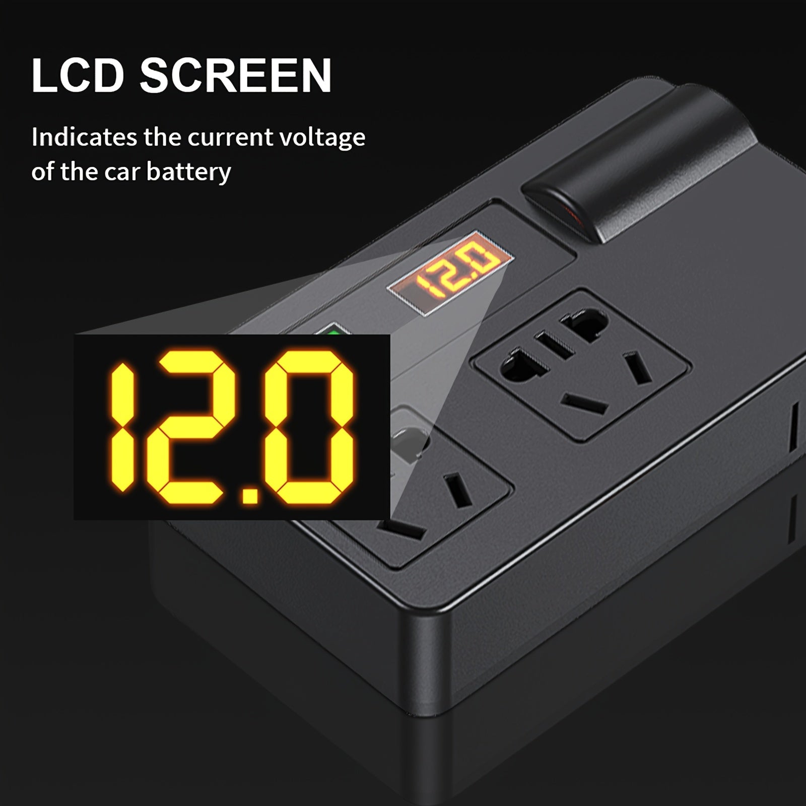 200W автомобильный инвертор питания 12V/24V в 220V с USB PD быстрой зарядкой, компактный