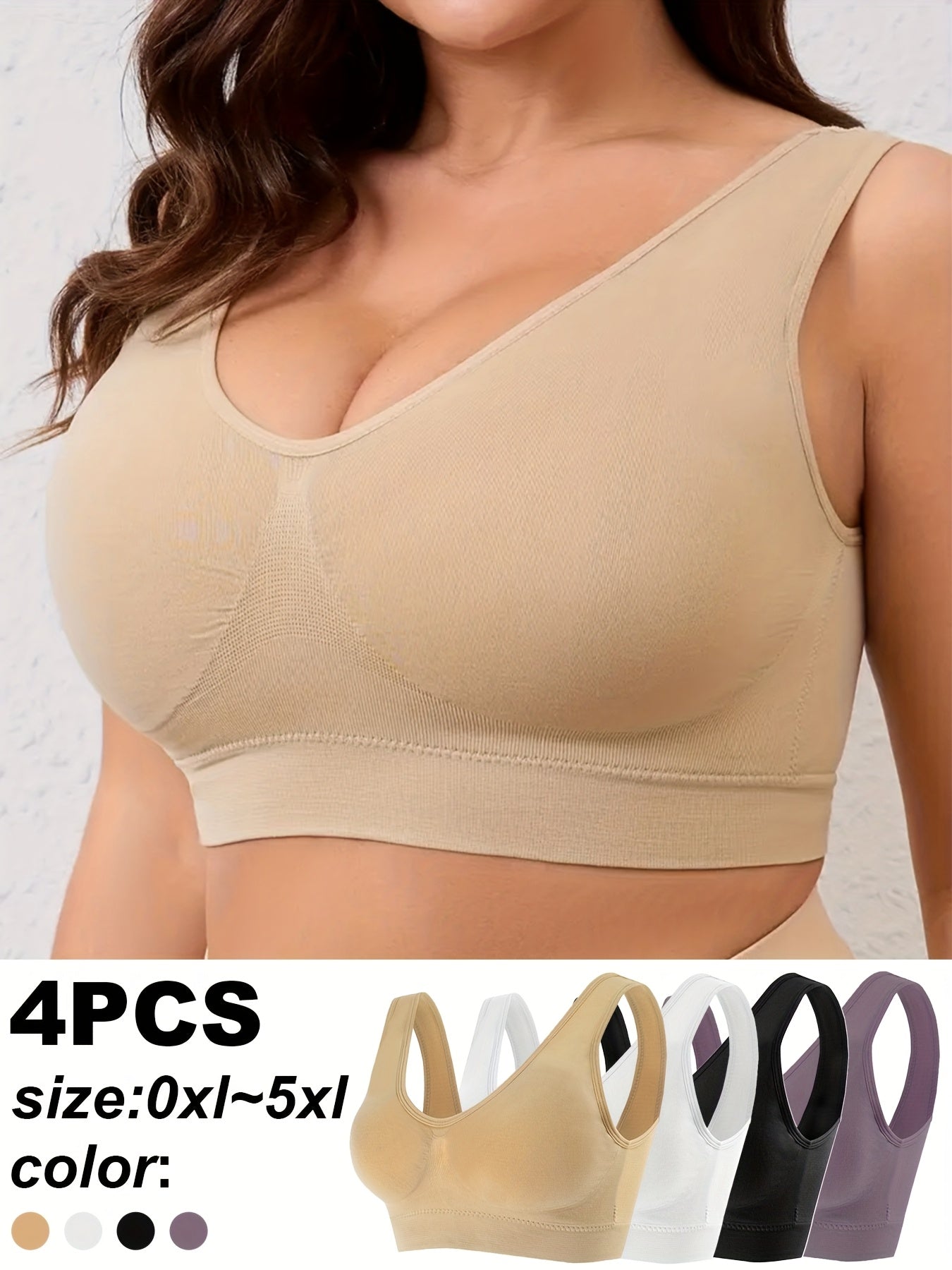 Women's Sports Bra Pack Underwire-Free High Support Yoga Running