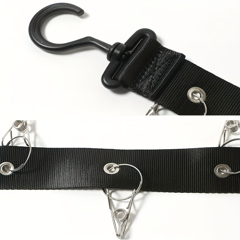 Organizador compacto de sombreros con 8 clips para 16 gorras, almacenamiento portátil para dormitorio y baño