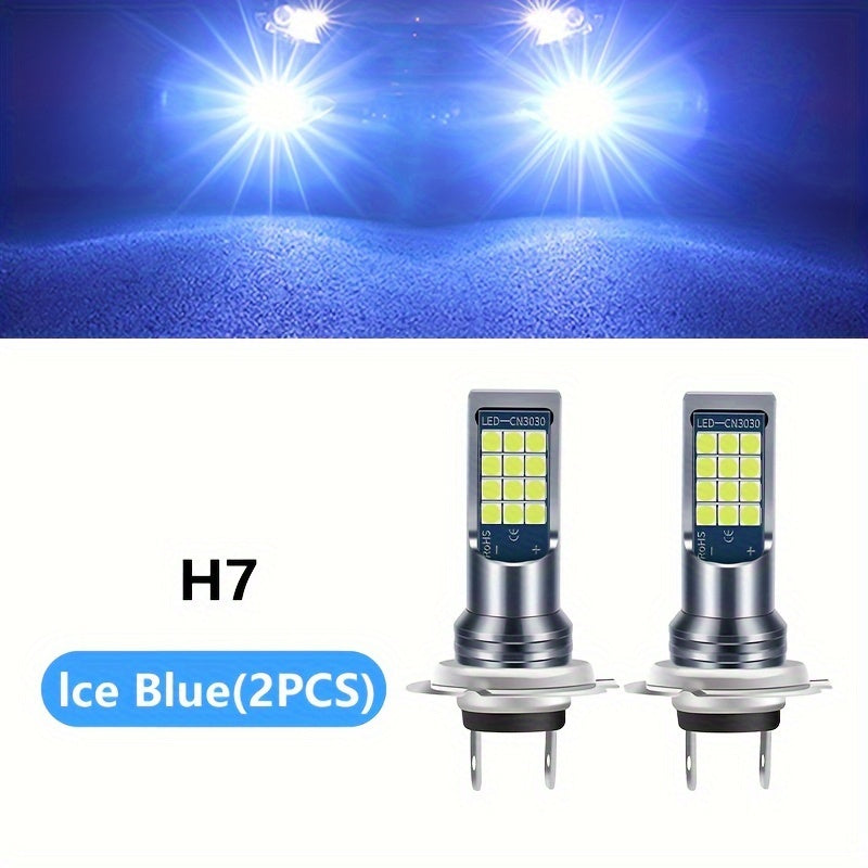 Car LED Fog Light Bulb 6000K White Ice Blue Yellow White 2 Pack