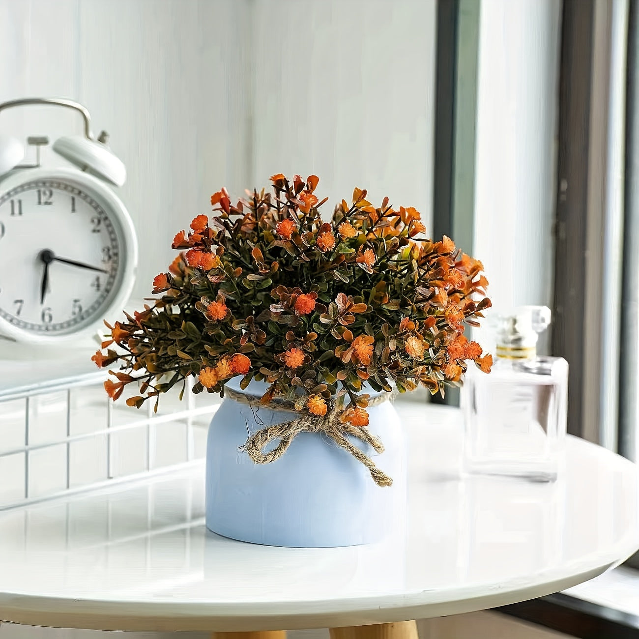 2 комплекта искусственных горшечных лаванды в макаронных горшках для внутреннего и наружного декора.