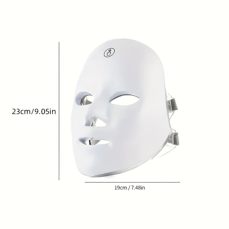 Dispositivo de máscara de belleza recargable por USB de 7 colores para todo tipo de piel