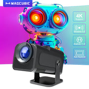 4K Android Video Projector 1080p 390 ANSI Brightness Portable Home Theater