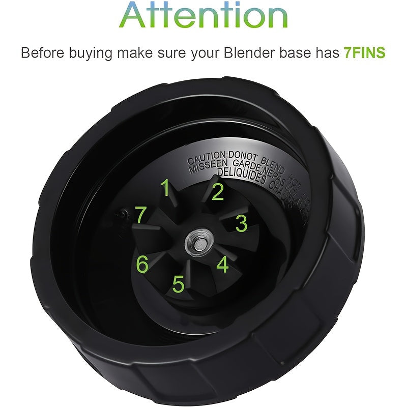 Stainless Steel Blender Blade Assembly for Nutri Ninja Auto iQ Blenders 7 Fins