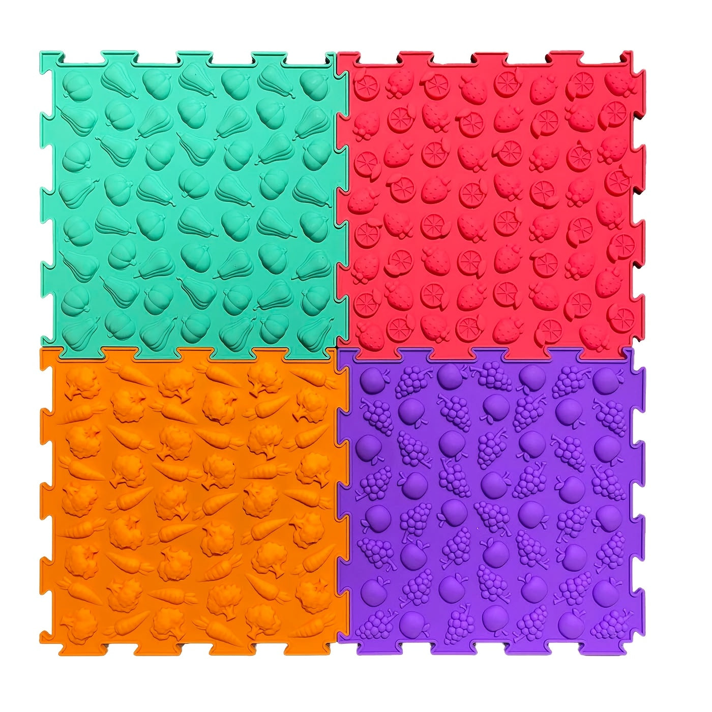 4/8 dona silikon sezgi matlari yoshlar uchun, massaj o'yin mati, o'yin xonasi uchun jigso birlashtiriladigan matlar, tuzilgan sezgi plitalari, ortopedik massaj jumboq pol matlari, sezgi xonasi uchun oyoq matlari