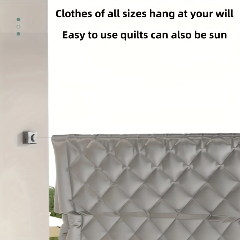 304 Stainless Steel Retractable Clothesline 5.1m Indoor Laundry Rope for Towels and Clothes