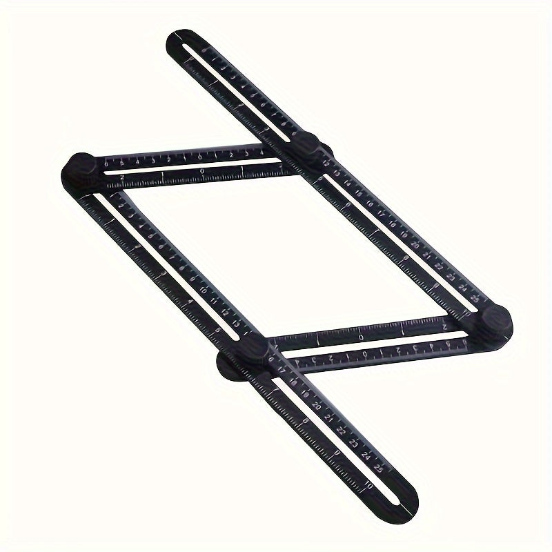4-in-1 Folding Ruler Plastic Measuring Angle, Inches & Centimeters