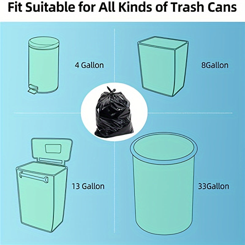 Black Commercial Garbage Bags 50 or 100 Pack Extra Strong Trash Can Liners