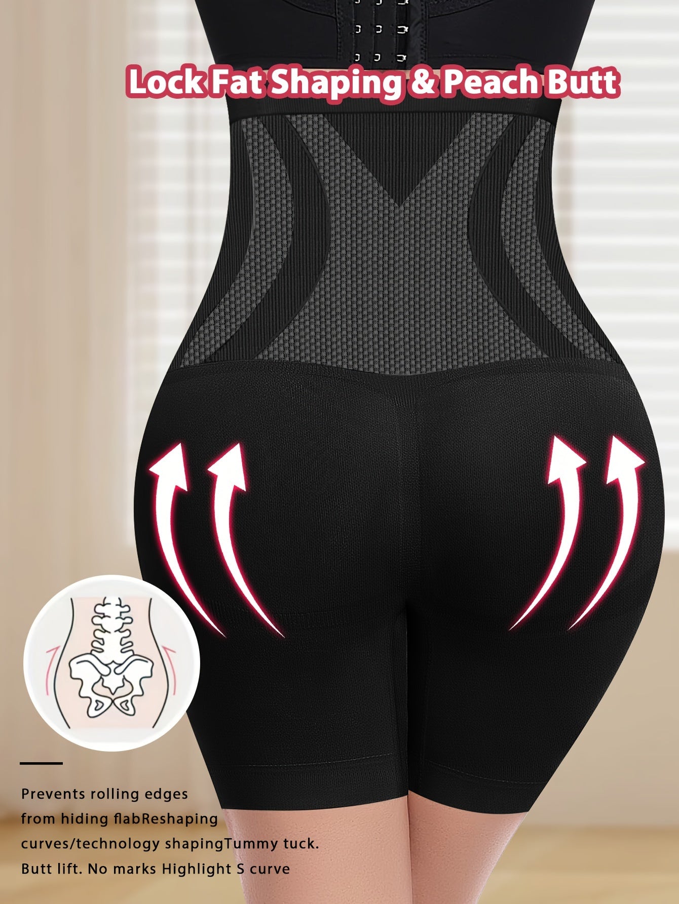 High-Waist Tummy Control Seamless Shapewear Panties for Women Nylon Blend