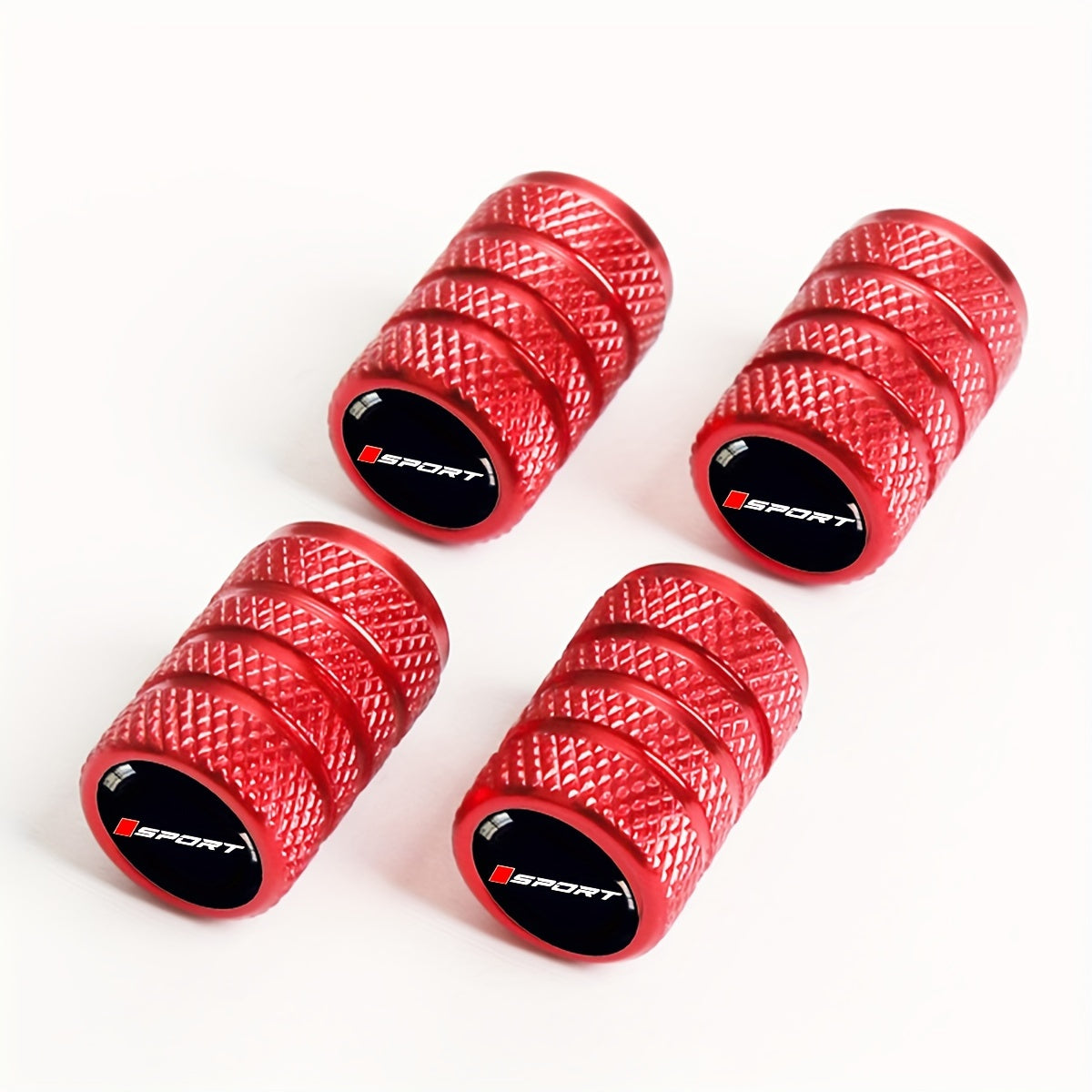 Set Of 4 Aluminum Gold Valve Stem Caps Car Tire Accessories