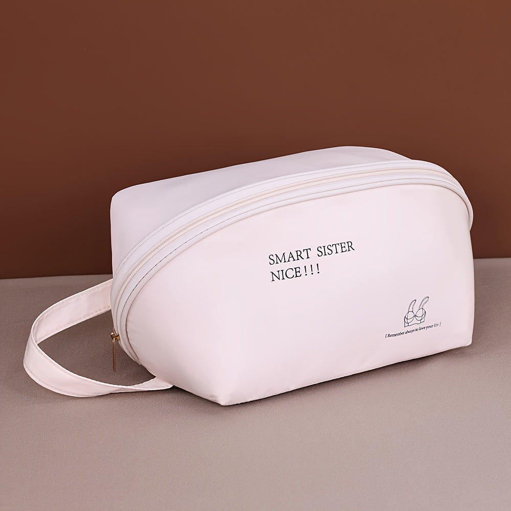 Fabric Zippered Bra Organizer Storage Bag for Travel and Packing