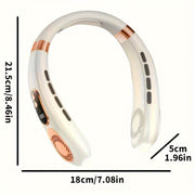 Portativ Bladeless bo'yin ventilyatori Oq Pushti USB qayta zaryadlanadigan Tinch Ichki Tashqi