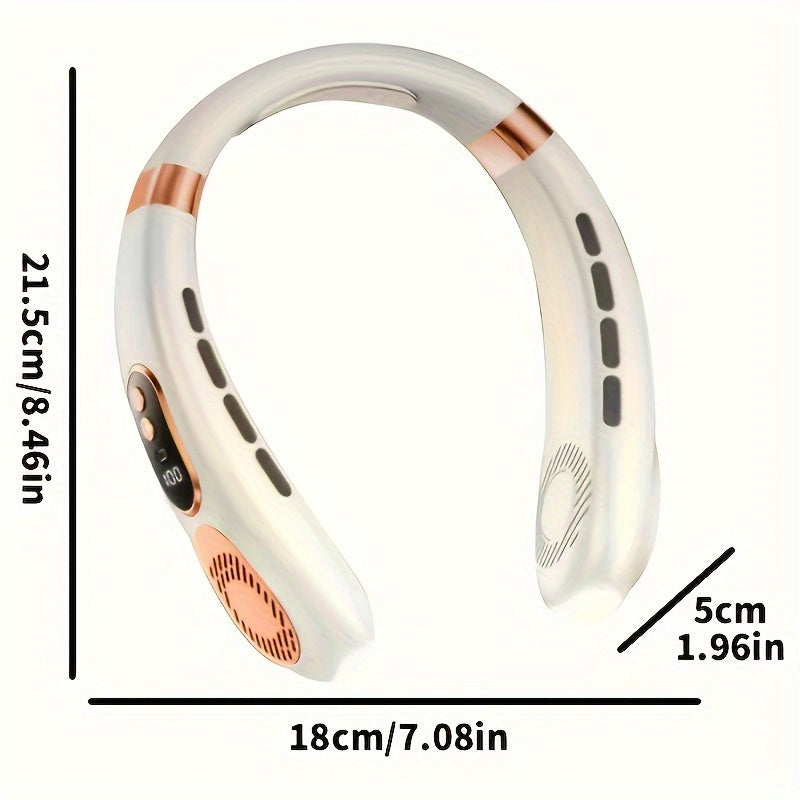 Portativ Bladeless bo'yin ventilyatori Oq Pushti USB qayta zaryadlanadigan Tinch Ichki Tashqi