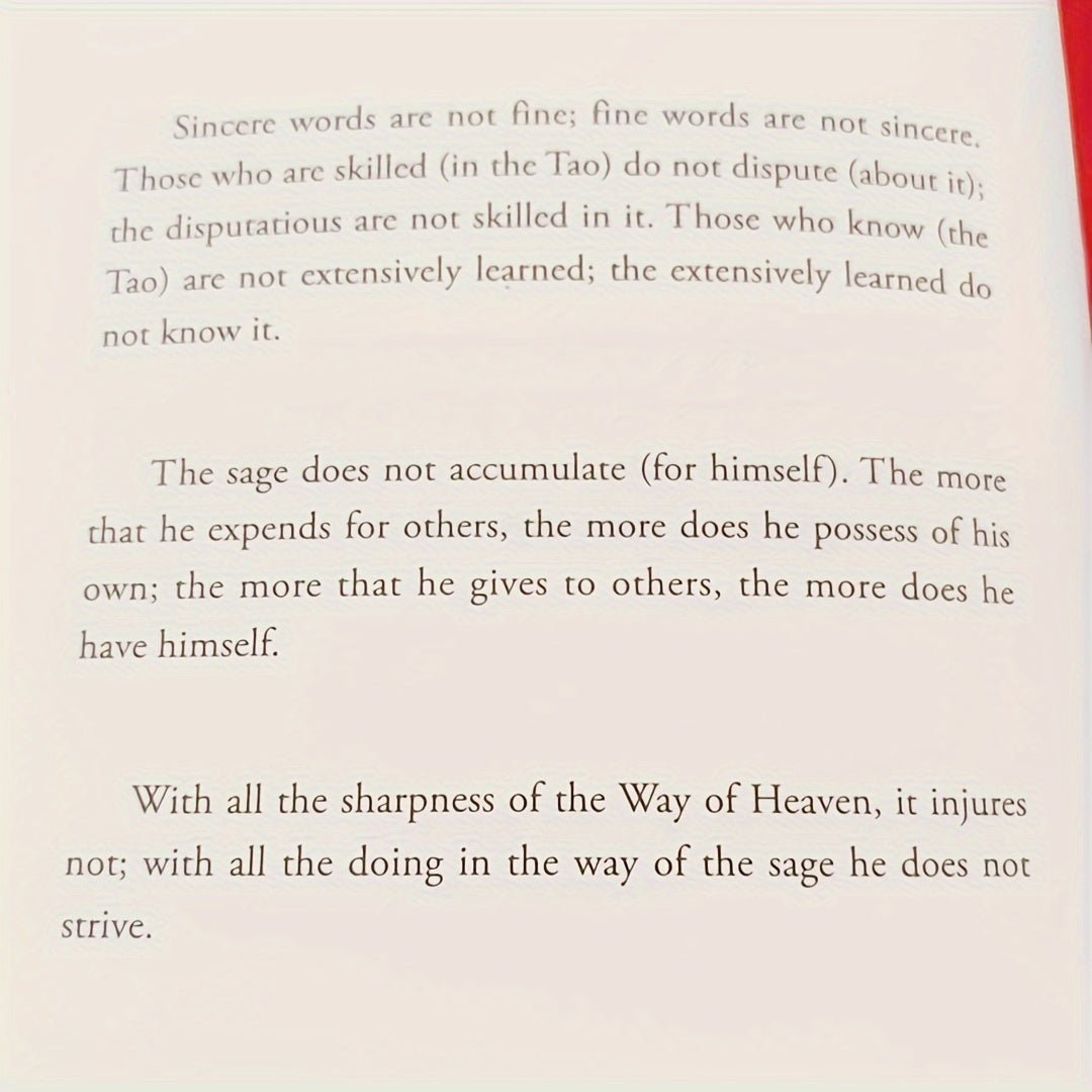 Ancient Chinese Philosophy Book Tao Te Ching Laozi Paperback English 114 Pages