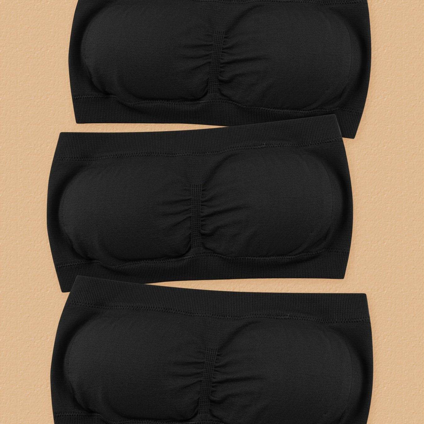 3 упаковки удобных бюстгальтеров без бретелек с двойным слоем и съемной чашечкой, идеальны для женского нижнего белья