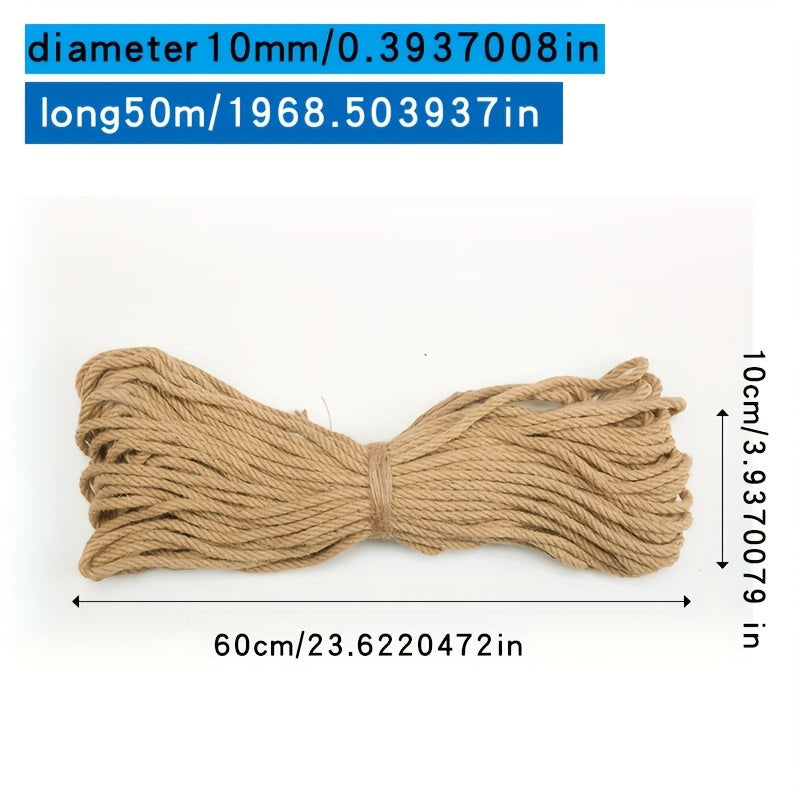 Natural Jute Twine Rope for DIY Crafts Gift Wrapping Decorative Projects 4-14mm