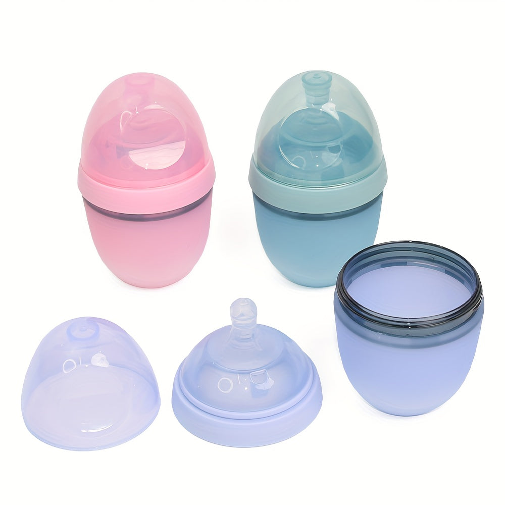 150ml Silicone Baby Feeding Bottle Wide Bore No Handle for Infants 0-36 Months