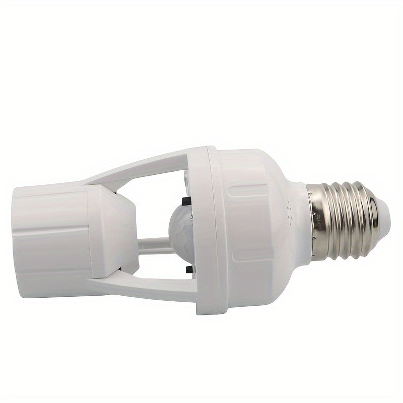 E27 Motion Sensor Light Socket Converter AC 85-265V Hardwired Infrared Body Sensing