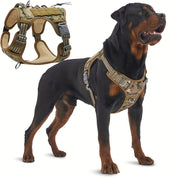 Adjustable Large Dog Harness Reflective Camouflage Polyester Training Control
