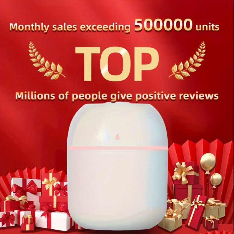 USB Night Light Humidifier for Bedroom Living Room Desk Car Compact Mist and Soothing Light