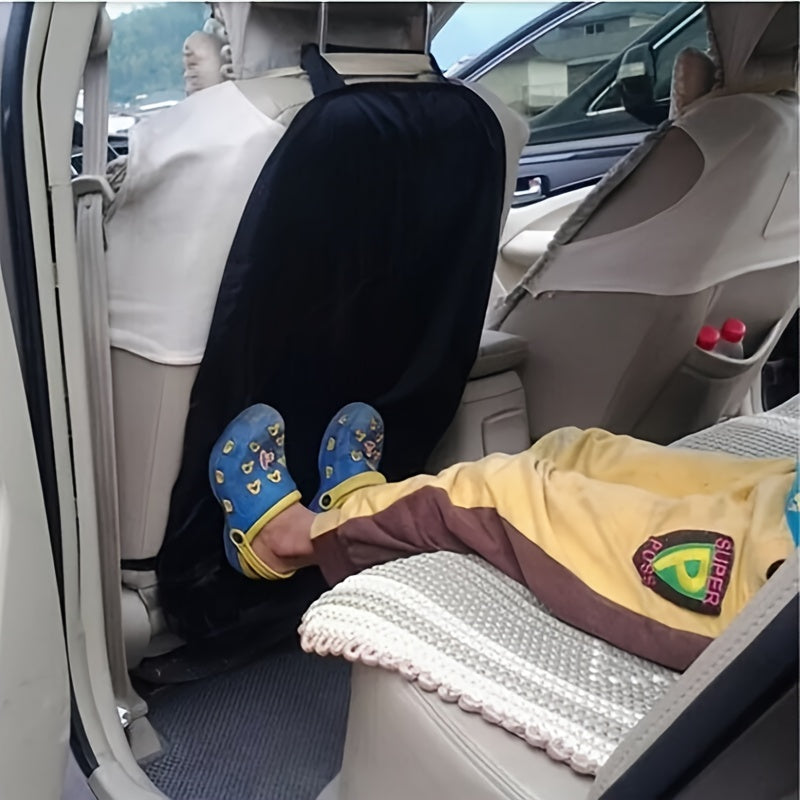 Black Car Seat Protector Pad for Kids Anti-Kick and Dirty Waterproof Cover
