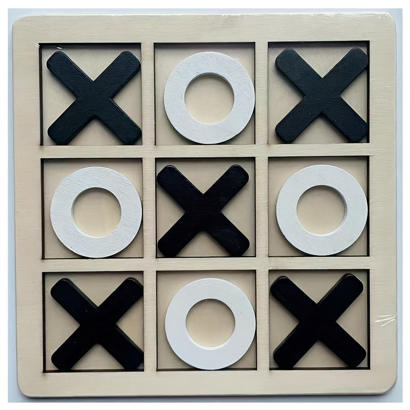 Wooden Tic Tac Toe Board Game for Kids and Adults, Family Party and Outdoor Play