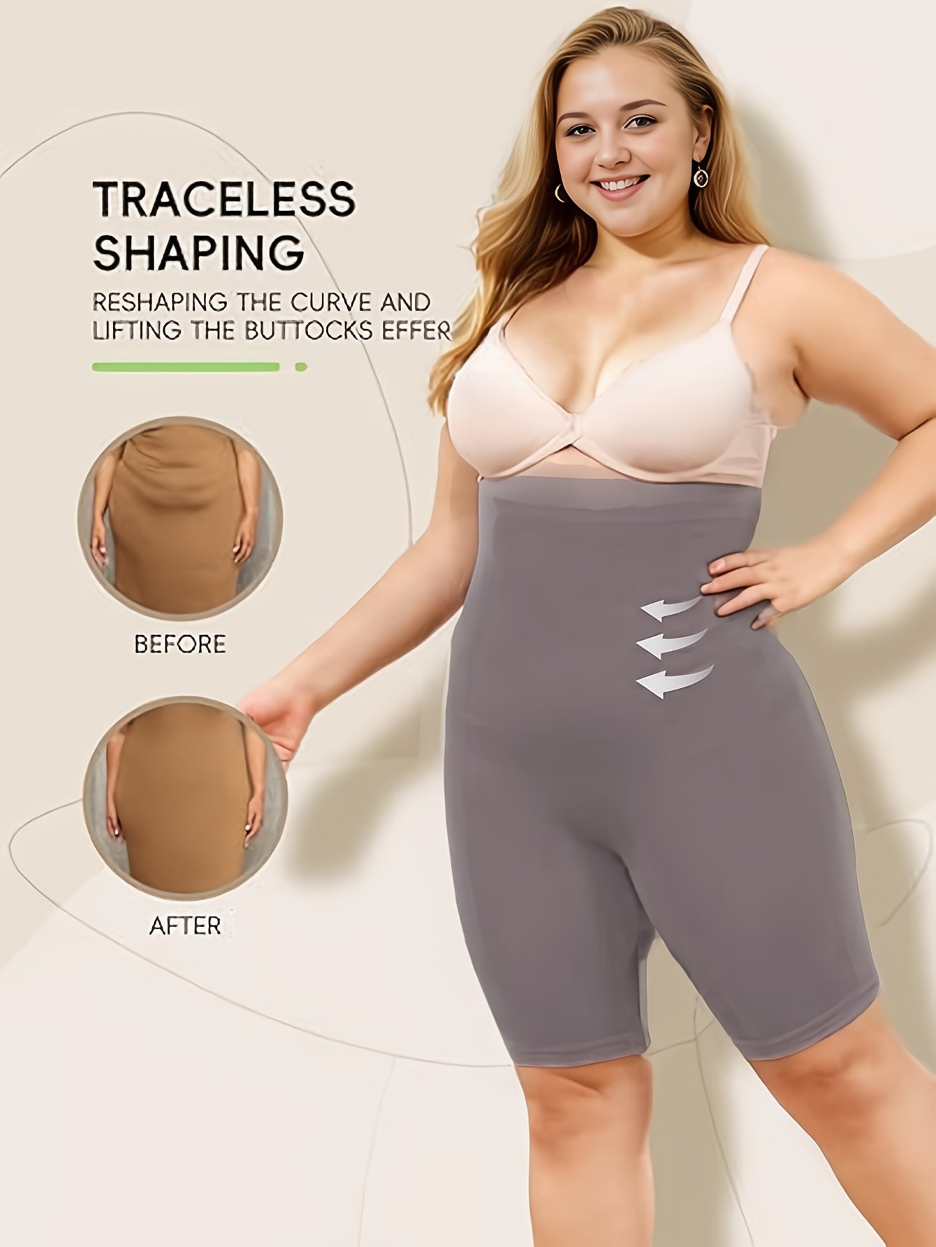 Women's High-Waisted Workout Shorts Tummy Control Hips Lift Toning