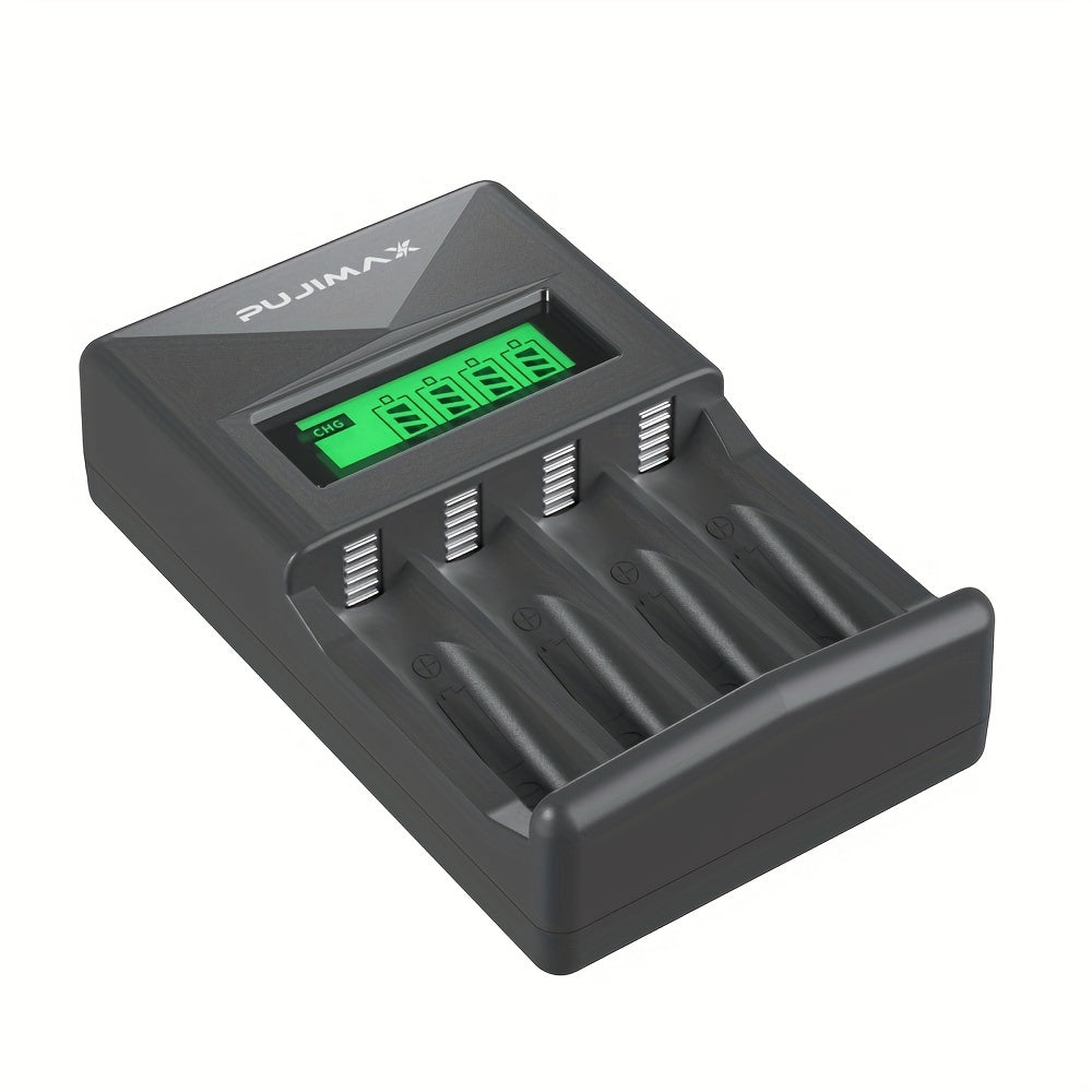 4-Slot LCD Smart Battery Charger for AA AAA Ni-MH Ni-Cd Rechargeable Batteries USB Power