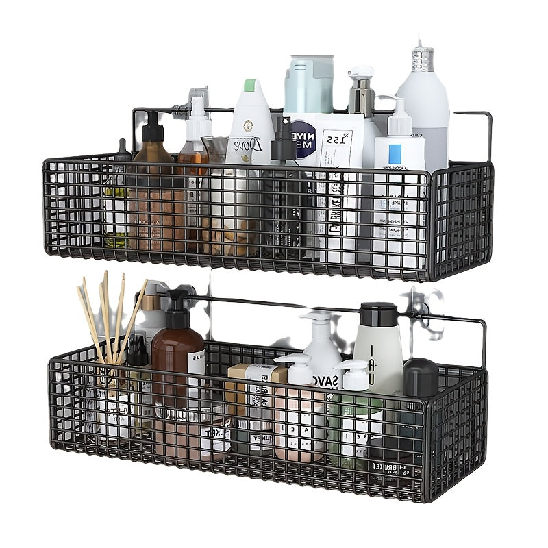 Wall-Mounted Bathroom Storage Basket Rustic Toilet Organizer Non-Toxic