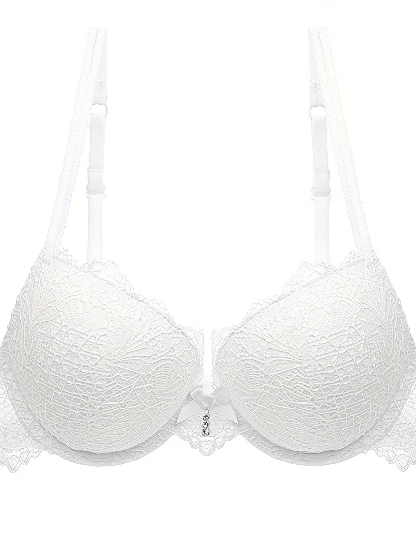 Gul naqshli dantel ichki kiyim to'plami, ayollar uchun jozibali ko'taruvchi dantel brassiy va bog'ichli ichki kiyim.