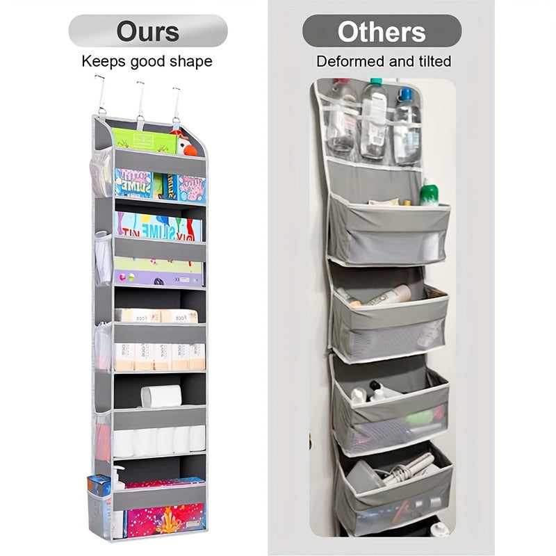 Door Hanging Storage Organizer with 5 Pockets and Mesh Bags for Bedroom Shoes Diapers