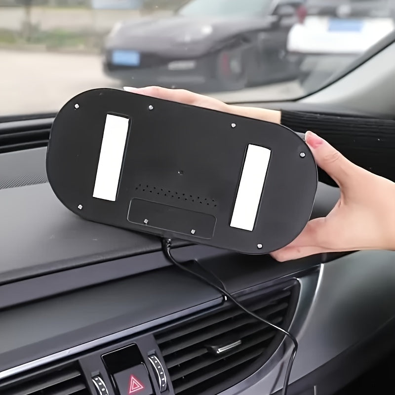 360° Rotatable Dual-Head Car Fan USB Powered Adjustable Wind Speed for Vehicle Ventilation