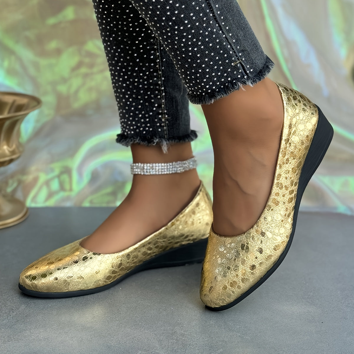 Zapatos planos de ballet para mujer, zapatos casuales de tacón bajo para danza y uso diario