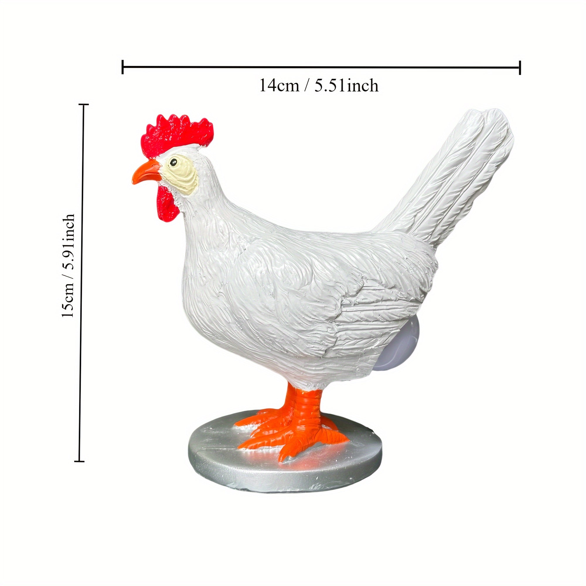 Chicken Butt Lamp Resin Desktop Ornament LED Light Cute Rooster Home Decor Gift