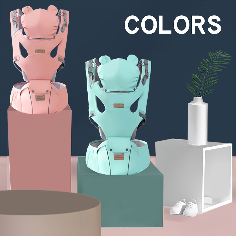 Gray 6-in-1 Child Car Seat for Ages 0-48 Months with Head Support and Breathable Mesh