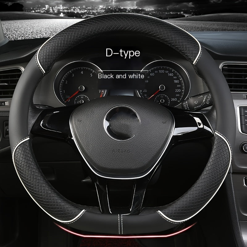 PVC Steering Wheel Cover Black and Red Fit Most Vehicles