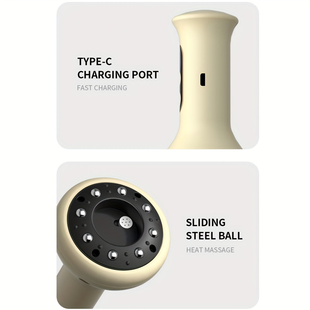 Portable Cupping Massager with Heat Function 9 Levels Rechargeable 1200mAh Ergonomic Design