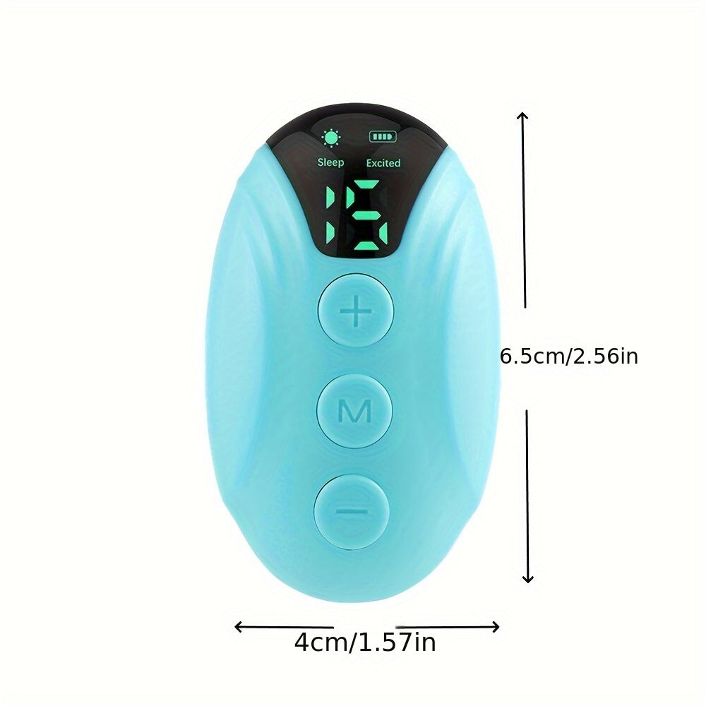 Teal Portable Sleep Aid Massager with Rechargeable Lithium Battery and USB Charging