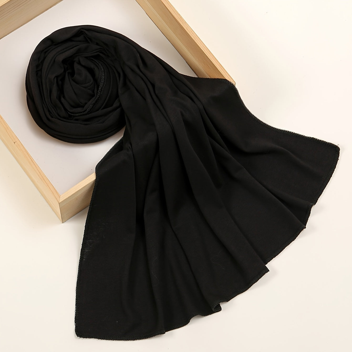 Windproof Sunscreen Shawl for Women Soft Breathable Muslim Hijab Solid Color