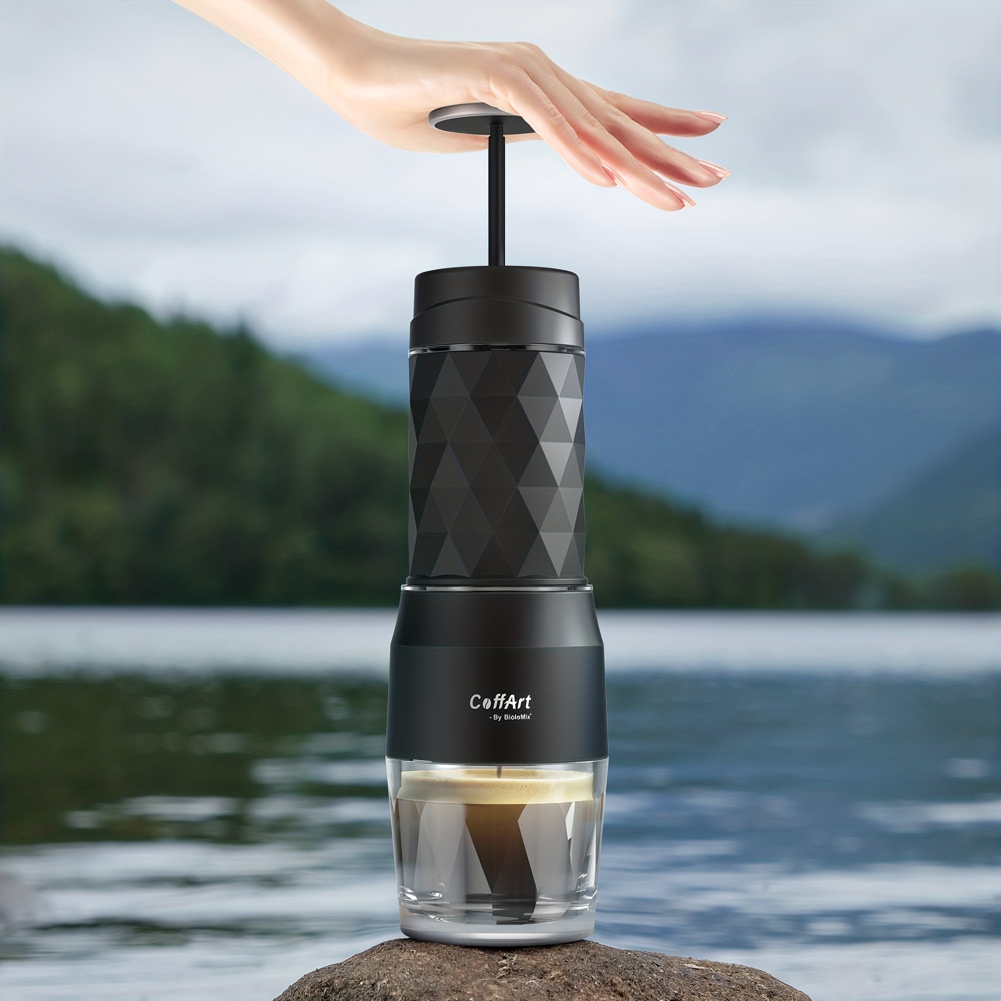 Portable Coffee Maker Hand Press Capsule Ground Brewer for Travel