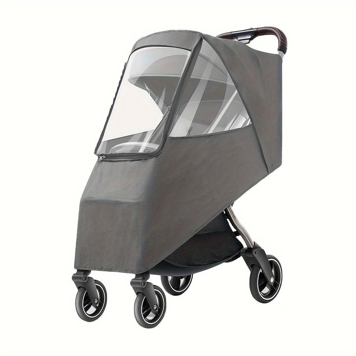 Stroller Rain Cover for Small Pushchairs Waterproof Wind Dust Cold Protection with Viewing Window