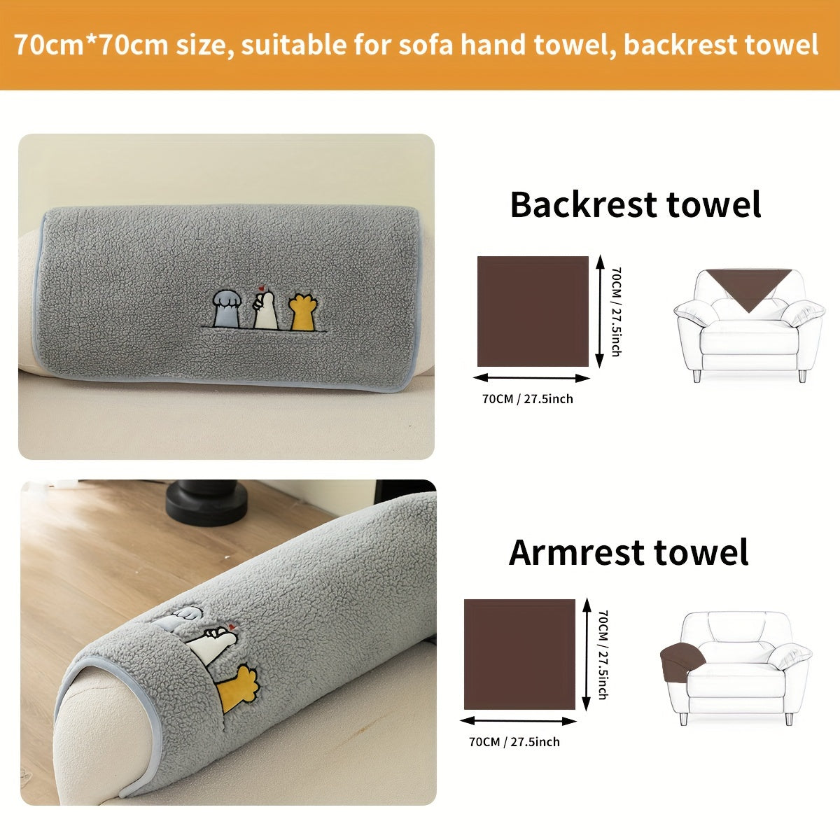 Plush Sofa Slipcover and Pillowcase Protects Furniture in Any Room