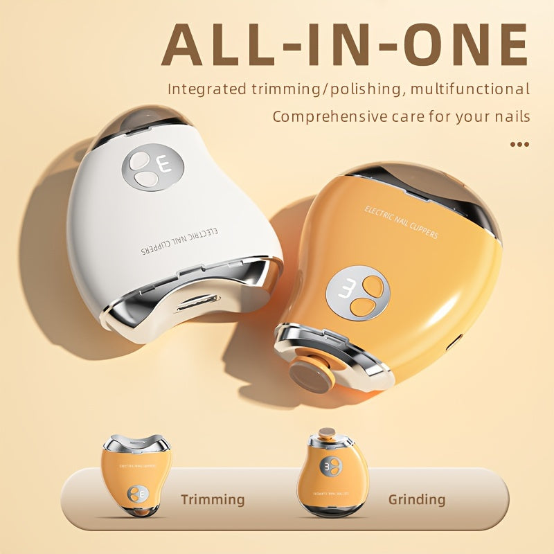 Electric Nail Clipper and Grinder 2-in-1 Rechargeable USB Charging for Adults