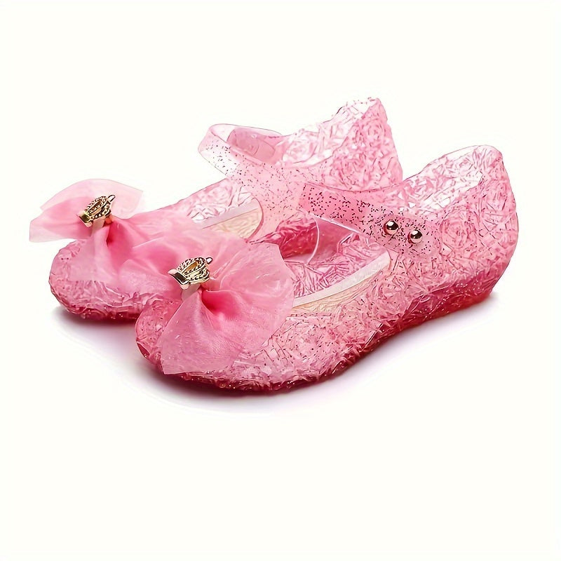 Kids Girls Boys Toddler Breathable PVC Dress Sandals with Bowknot for Weddings and Parties