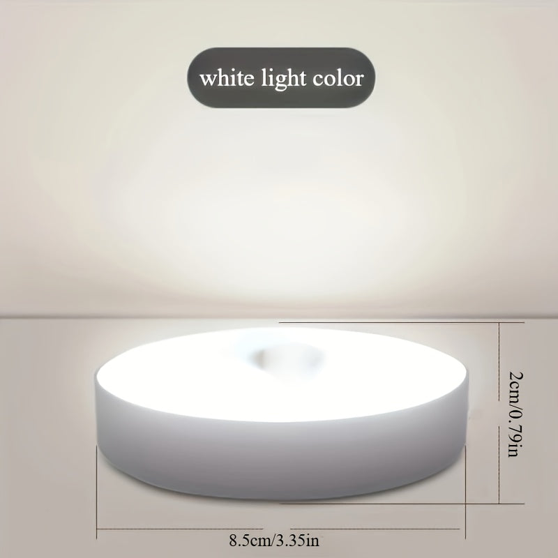 Motion-Activated LED Night Light with 8 LEDs USB Rechargeable for Stairs Closet Bedroom