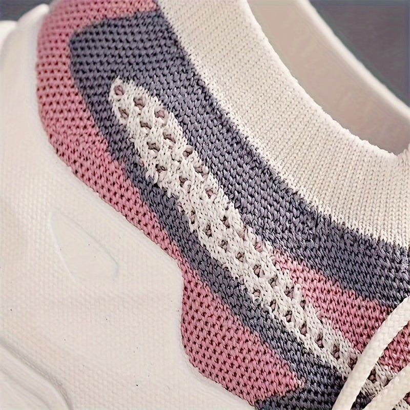 Women's Breathable Woven Sneakers Casual Low Top Outdoor Sport Shoes