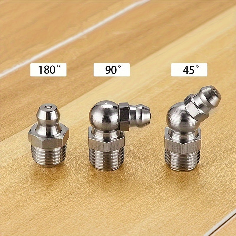 60 Pack M10 M8 M6 Straight Elbow Grease Fittings Universal Grease Gun Kit