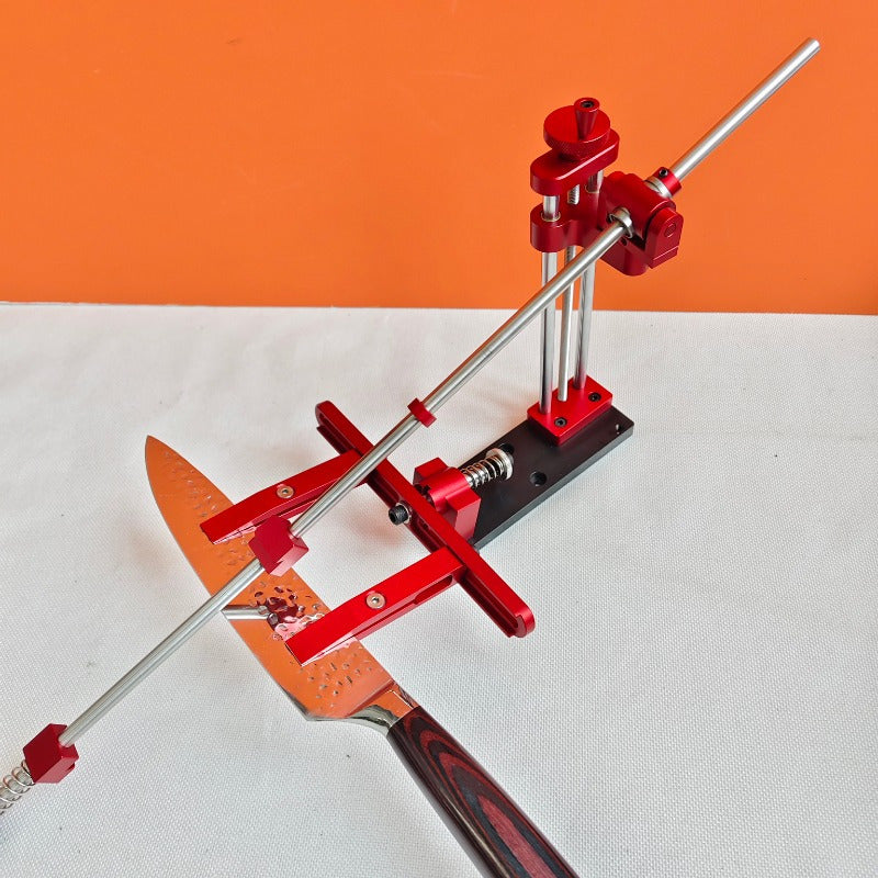 Nueva máquina de afilado de ángulo fijo rojo con altura ajustable y herramienta giratoria de 360°