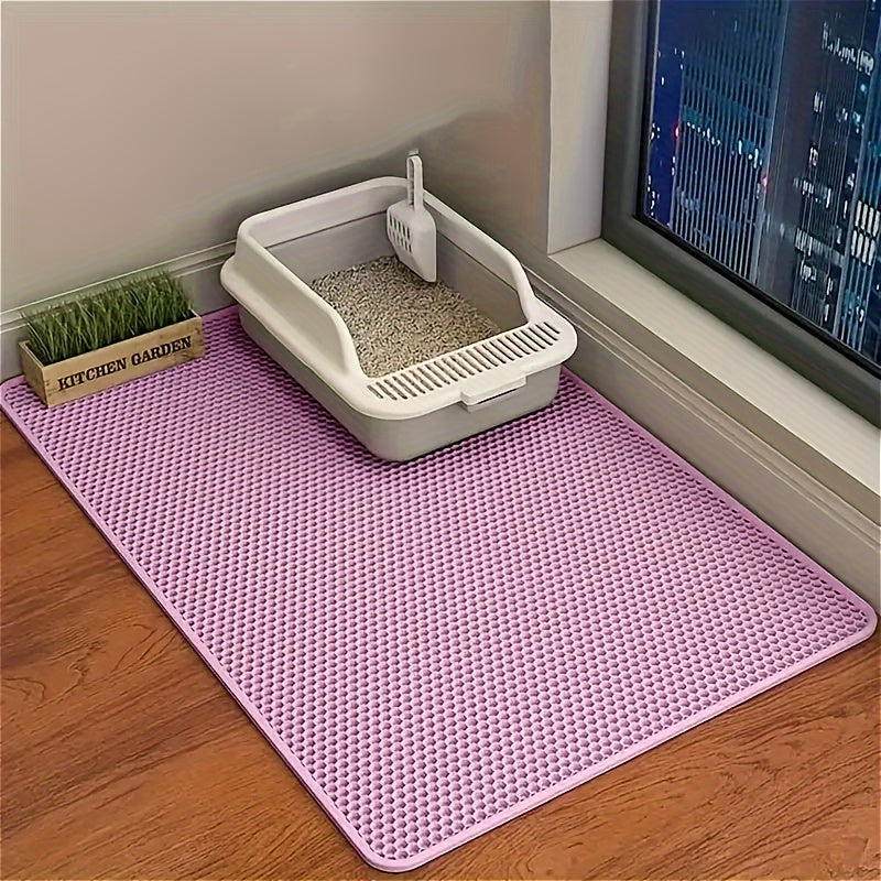 XL Double Layer EVA Cat Litter Mat Waterproof Washable Anti-Slip Odor Control Large Pet Mess Protector