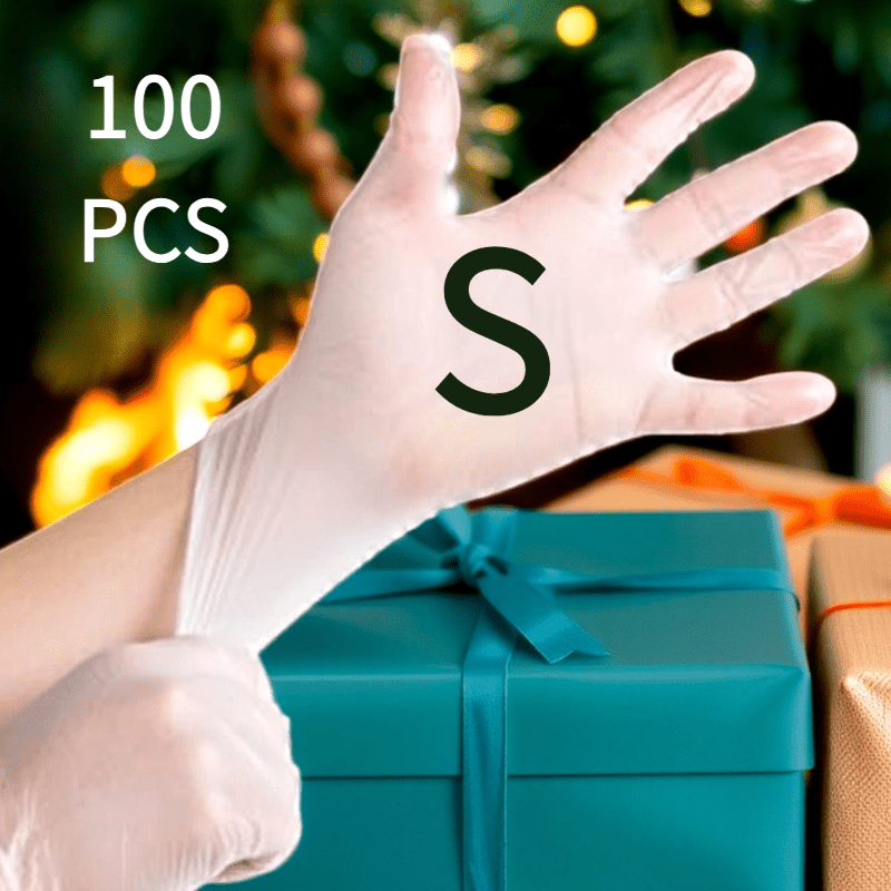 100 шт. одноразовых перчаток из ТПЭ, без латекса, маслостойкие, многофункциональные